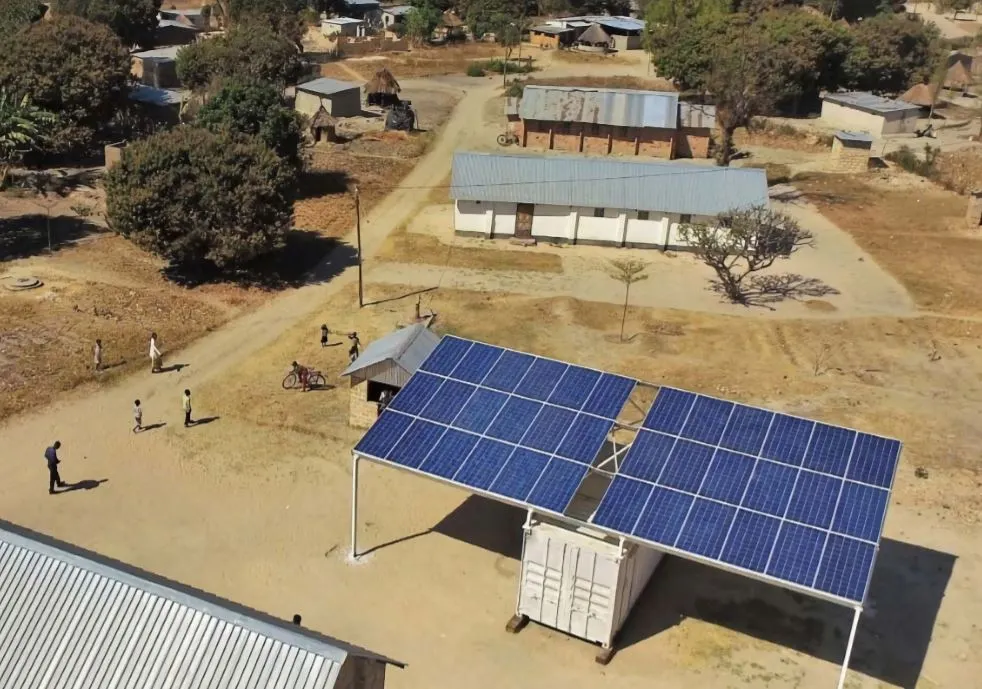 Solar engineering team in Ghana